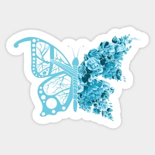 Floral Butterfly Sticker